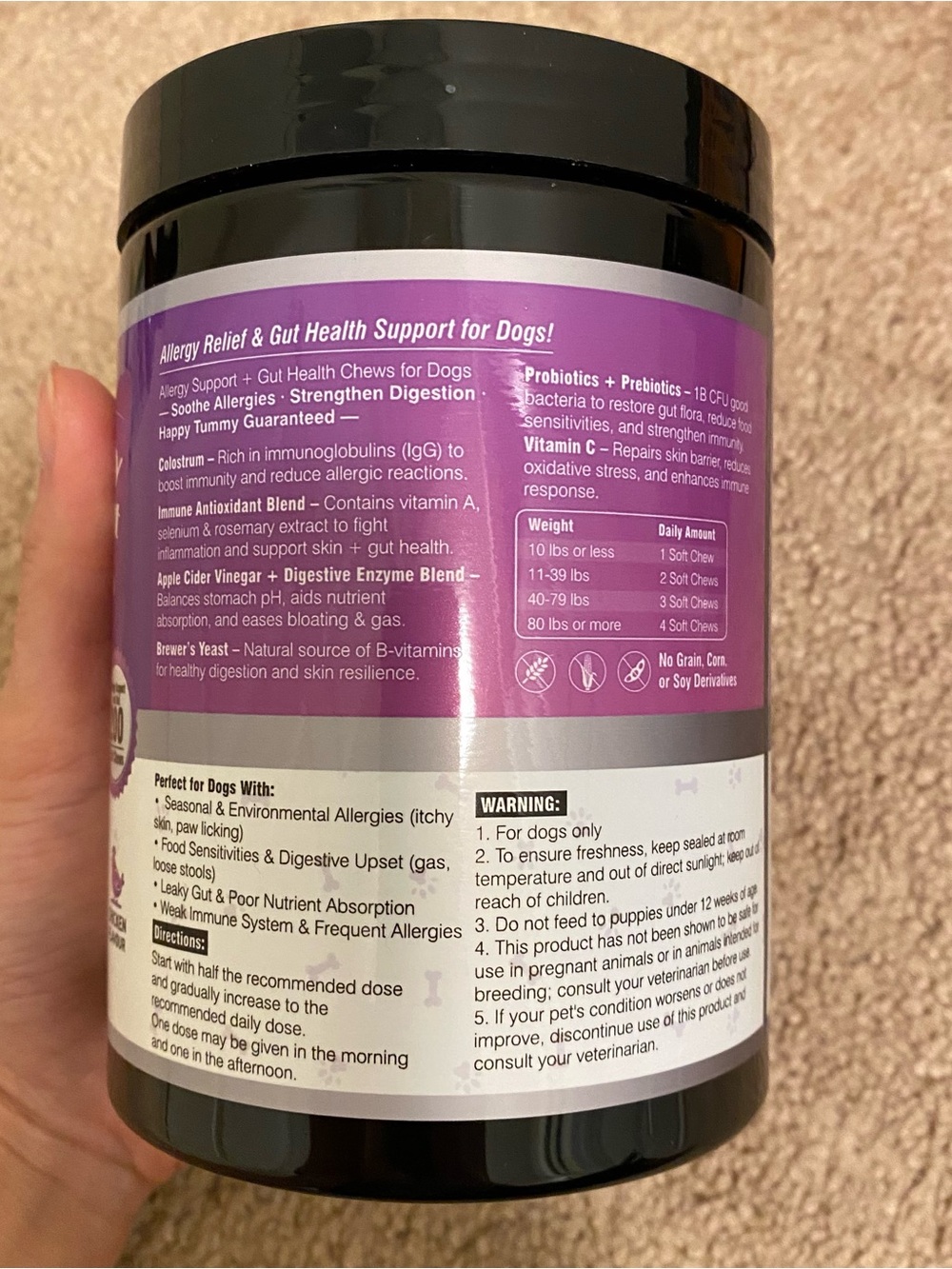 Bundle - NEW Allergy Support Gut Chews for Dogs & Tick Prevention - Picture 3 of 9